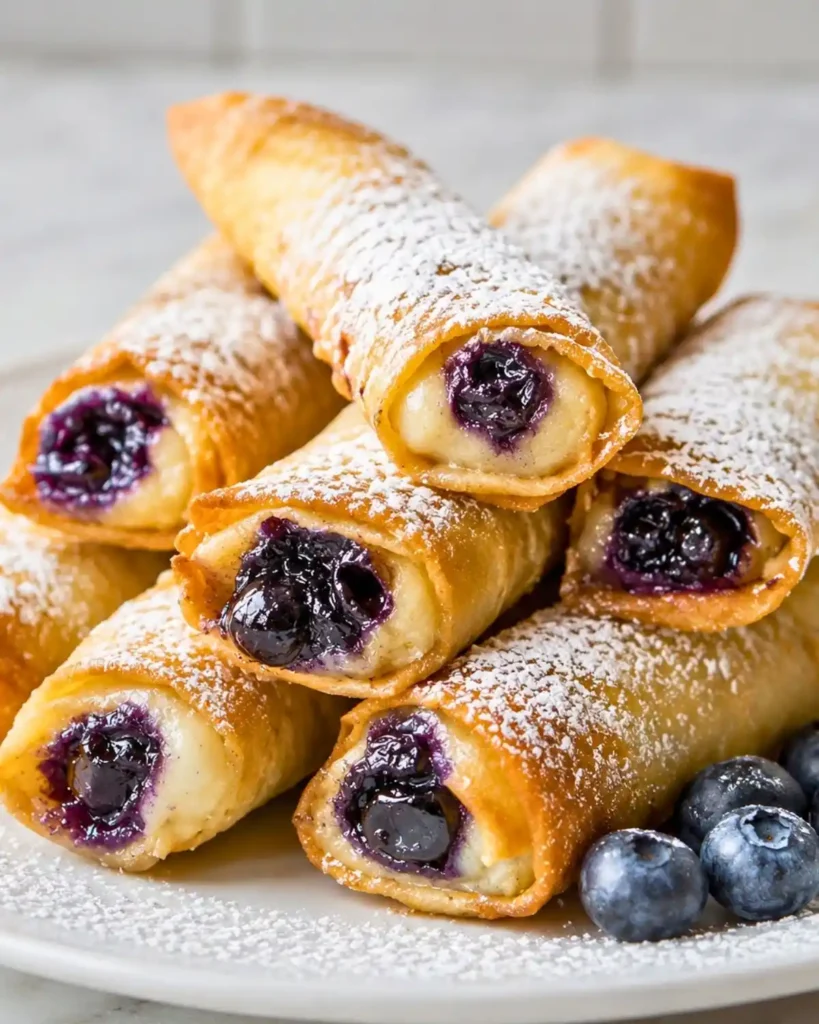 Blueberry Cream Cheese Egg Rolls