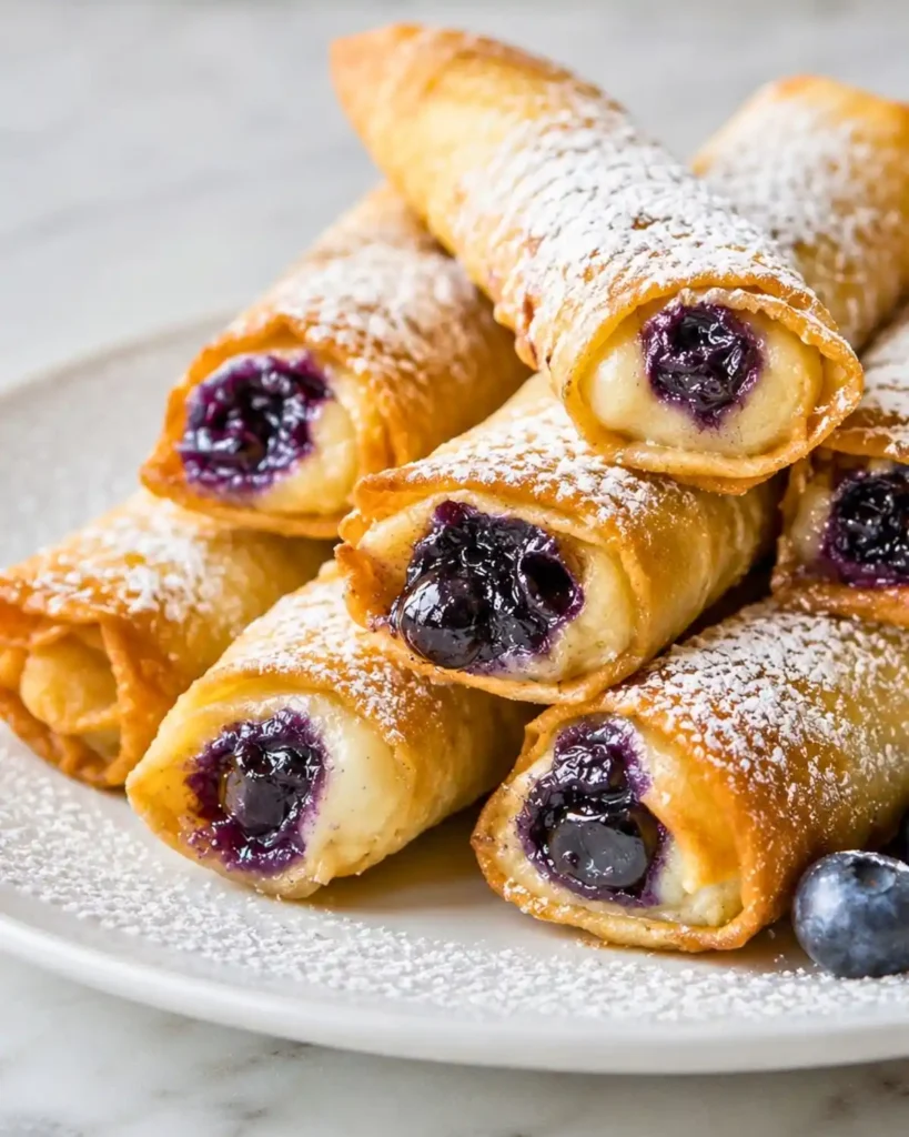 Blueberry Cream Cheese Egg Rolls