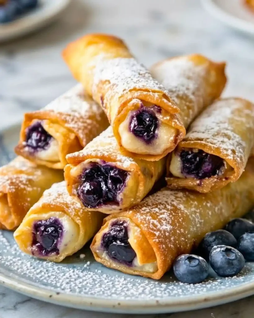 Blueberry Cream Cheese Egg Rolls