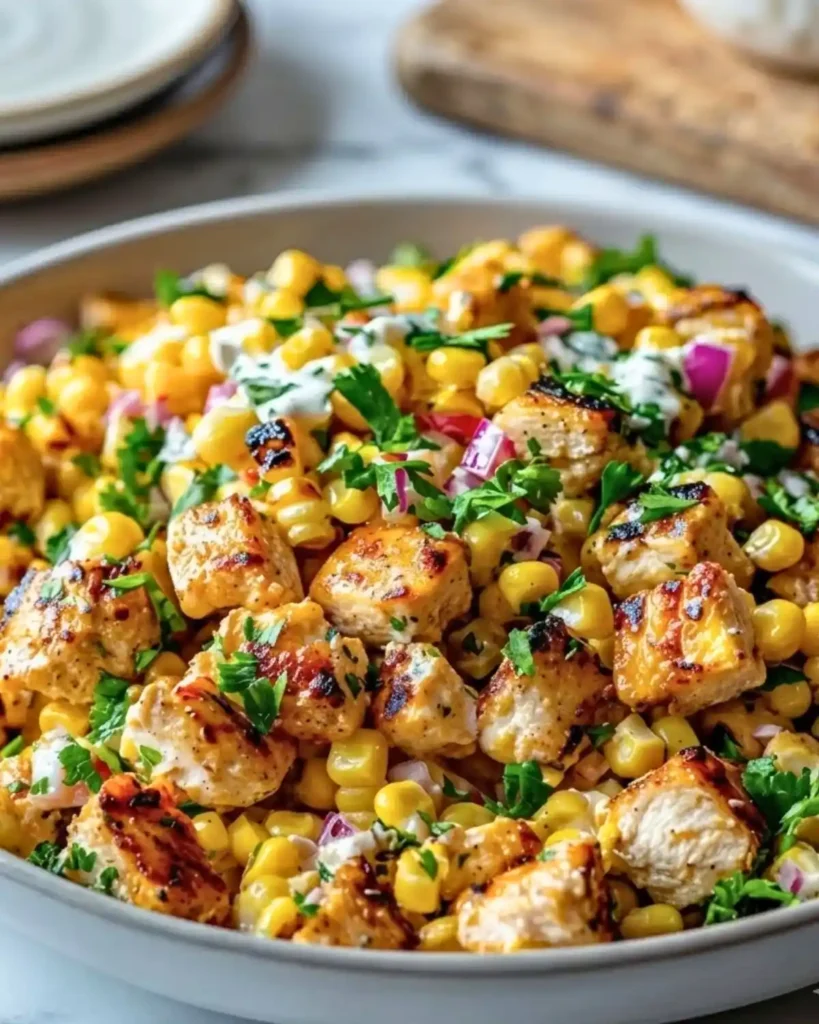 High Protein Chicken Street Corn Salad