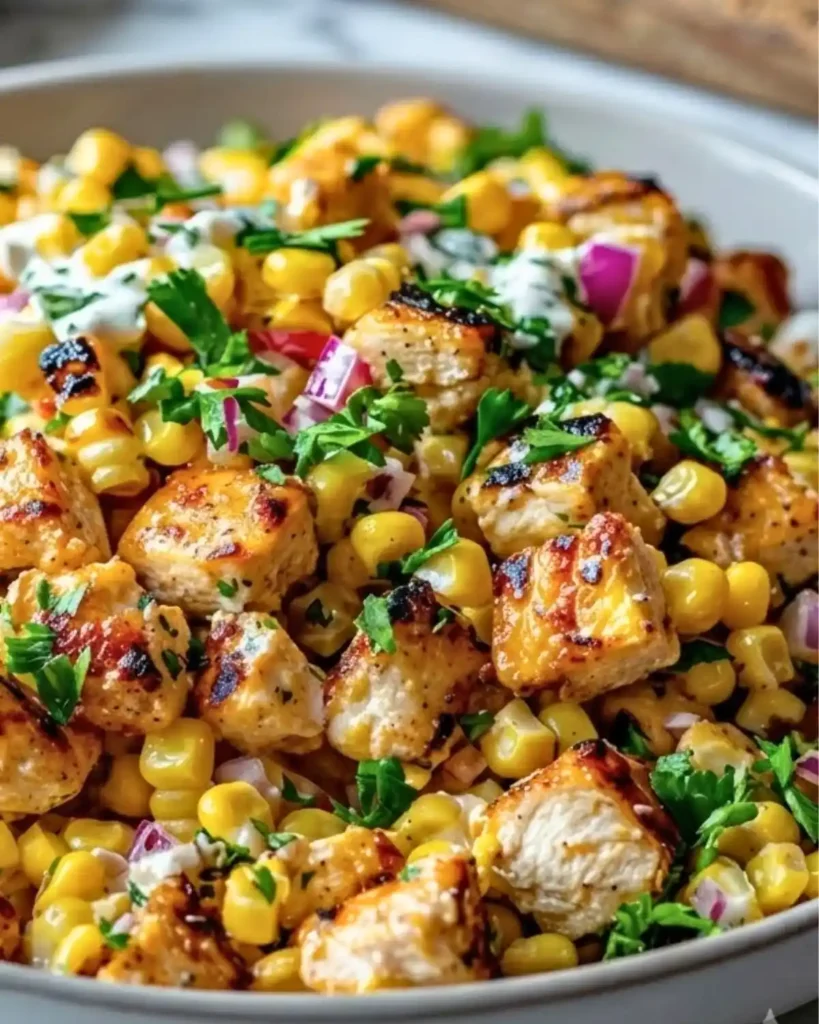 High Protein Chicken Street Corn Salad