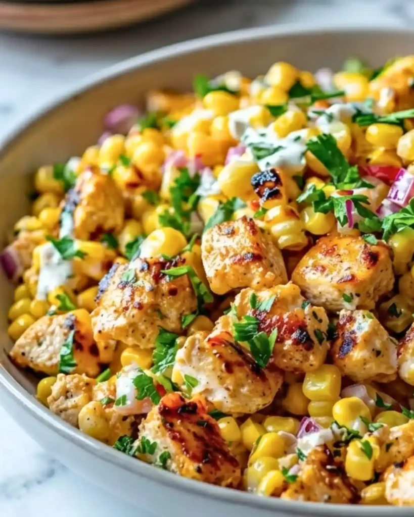 High Protein Chicken Street Corn Salad
