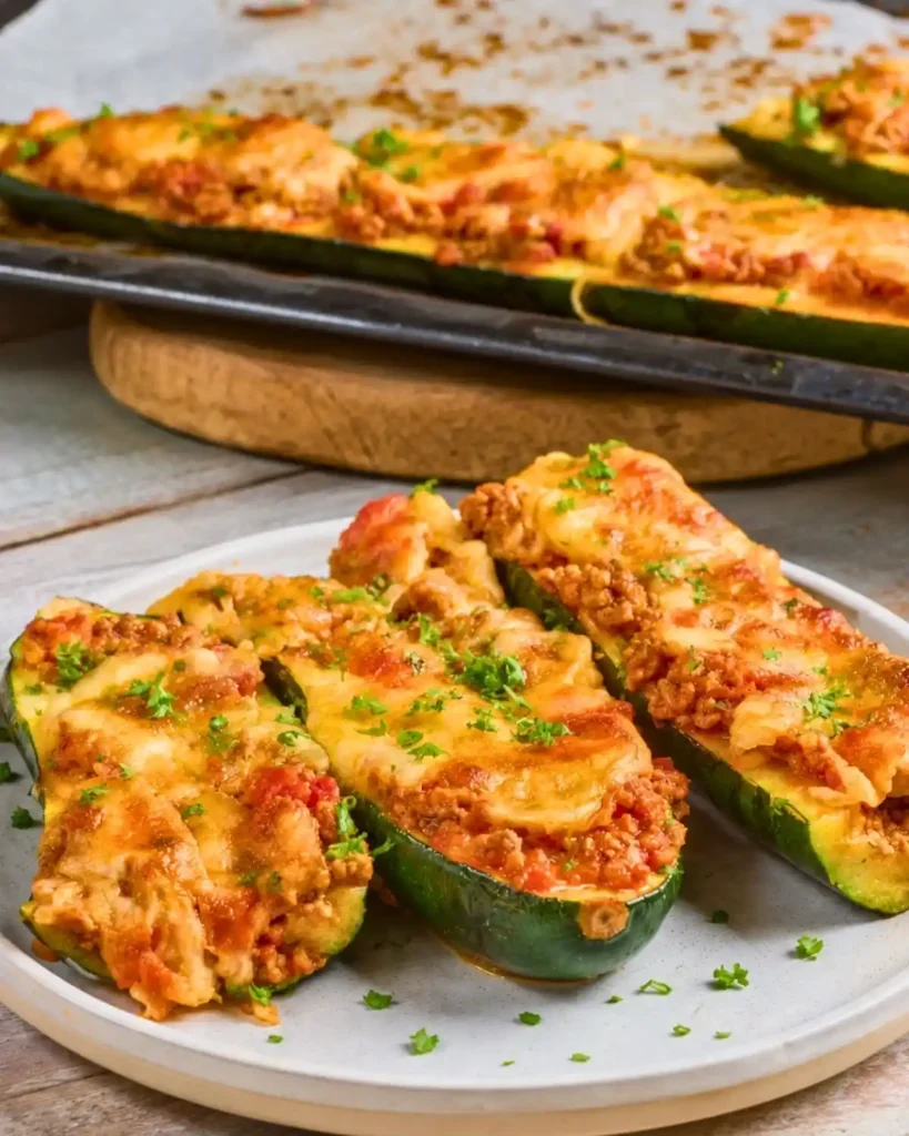 Ground Beef Zucchini Boats Recipe