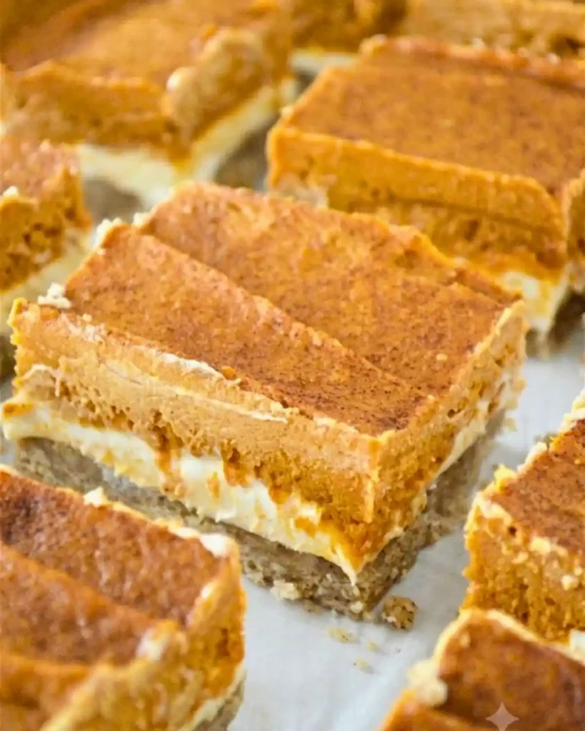 No Bake Keto Pumpkin Cheesecake Bars