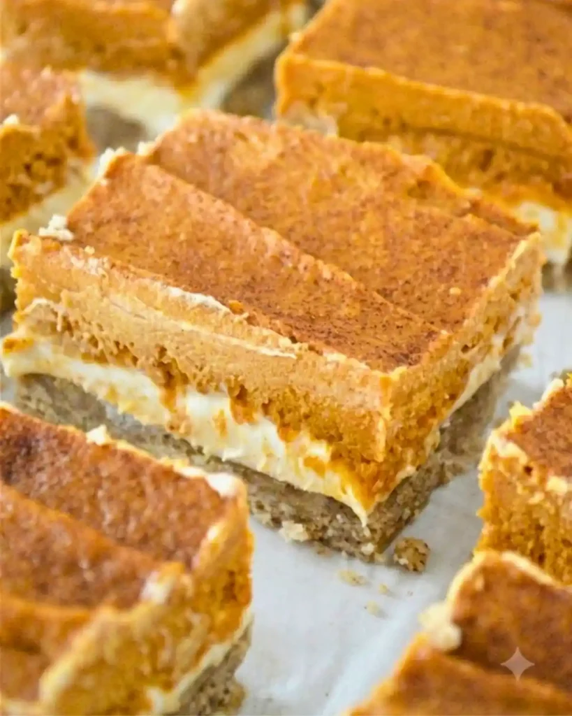 No Bake Keto Pumpkin Cheesecake Bars
