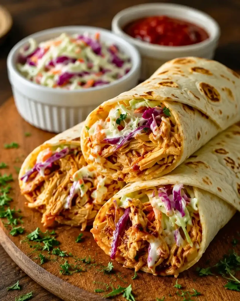 BBQ Chicken Coleslaw Wraps: Quick & Easy Lunch Idea