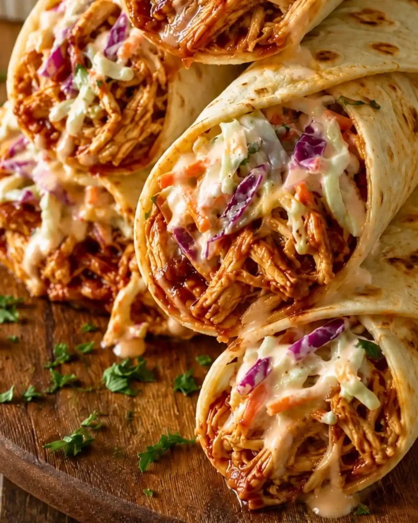 BBQ Chicken Coleslaw Wraps: Quick & Easy Lunch Idea