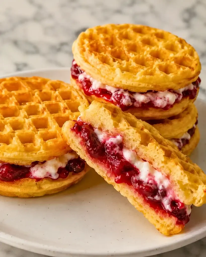 Easy Frozen Waffle Sweet Breakfast Sandwich