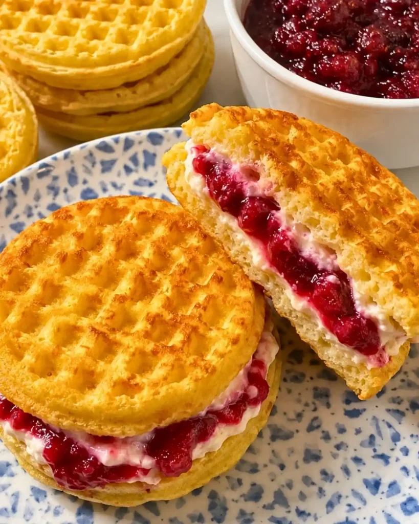 Easy Frozen Waffle Sweet Breakfast Sandwich