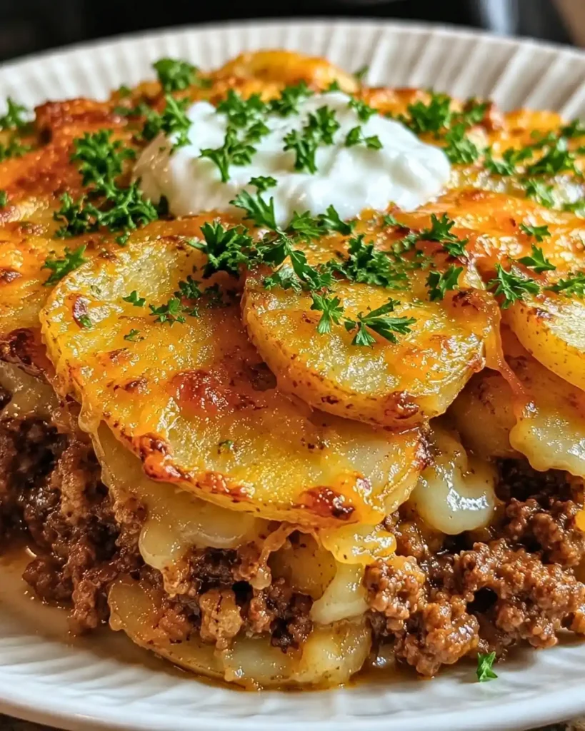 Healthy Loaded Beef and Potato Bake for Easy Family Dinner