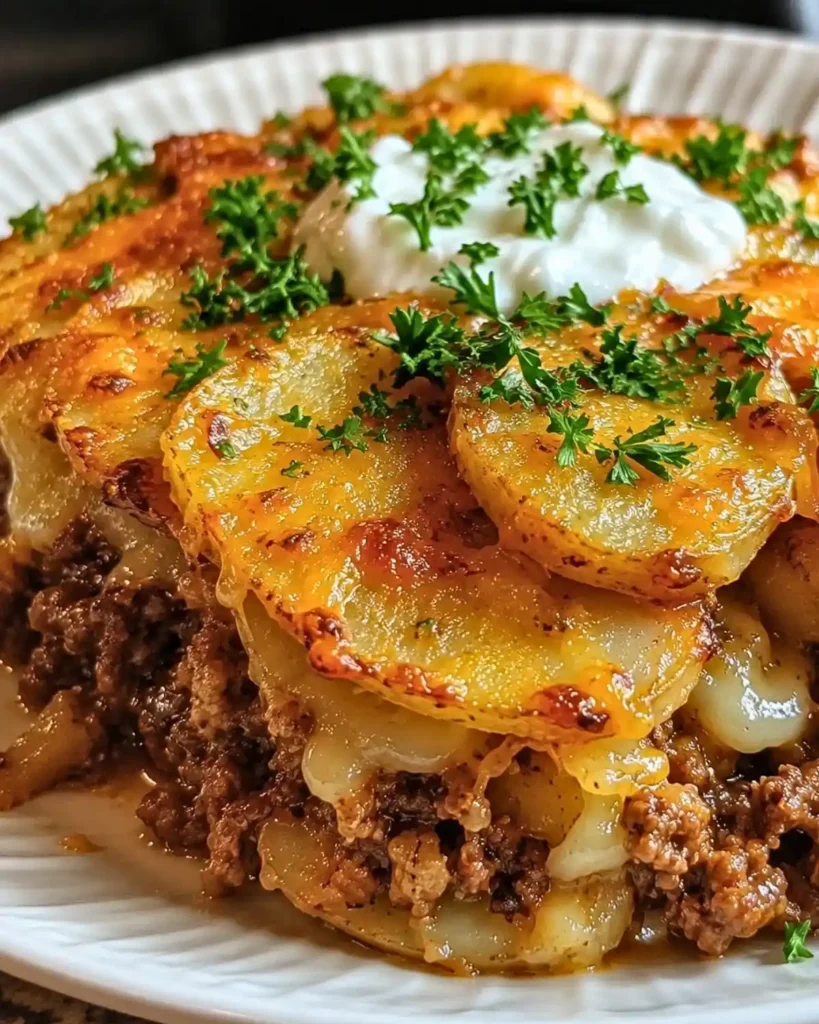 Healthy Loaded Beef and Potato Bake for Easy Family Dinner