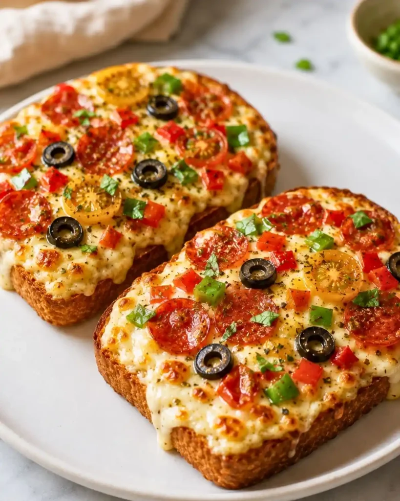 High-Protein Air Fryer Cottage Cheese Pizza Toast