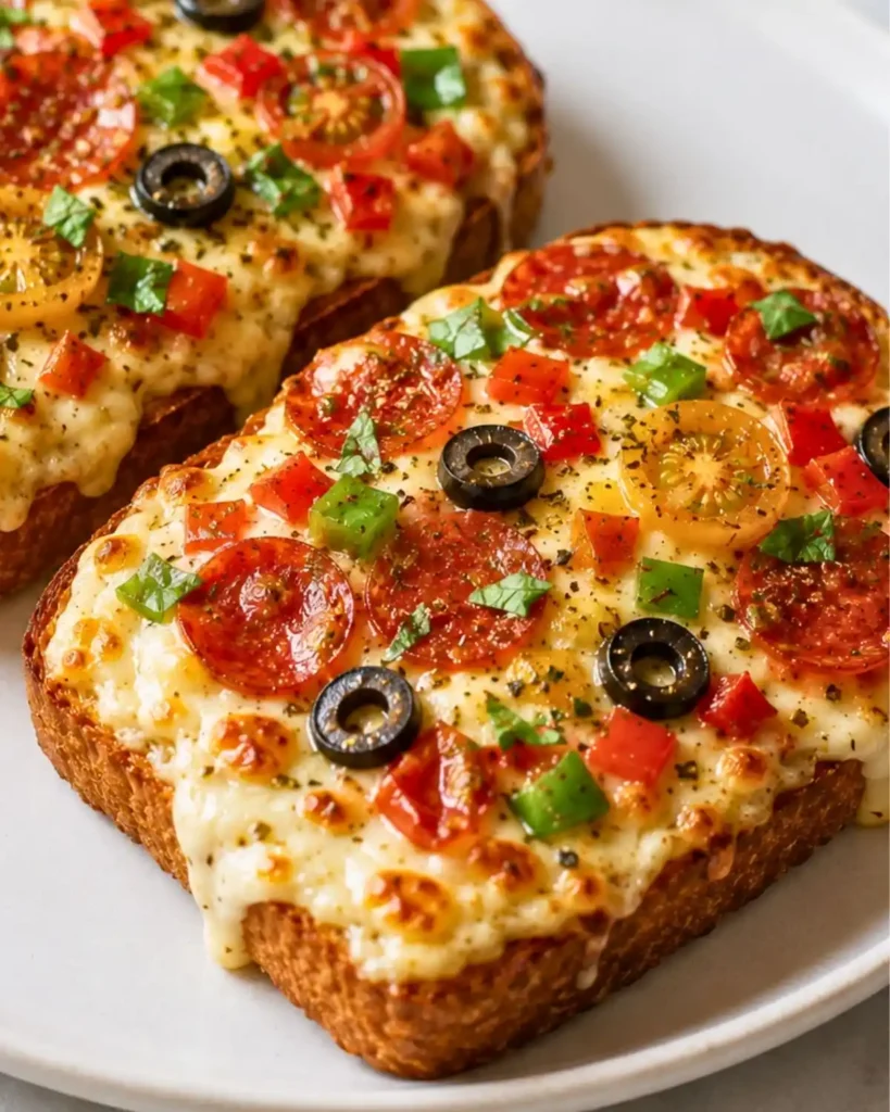 High-Protein Air Fryer Cottage Cheese Pizza Toast