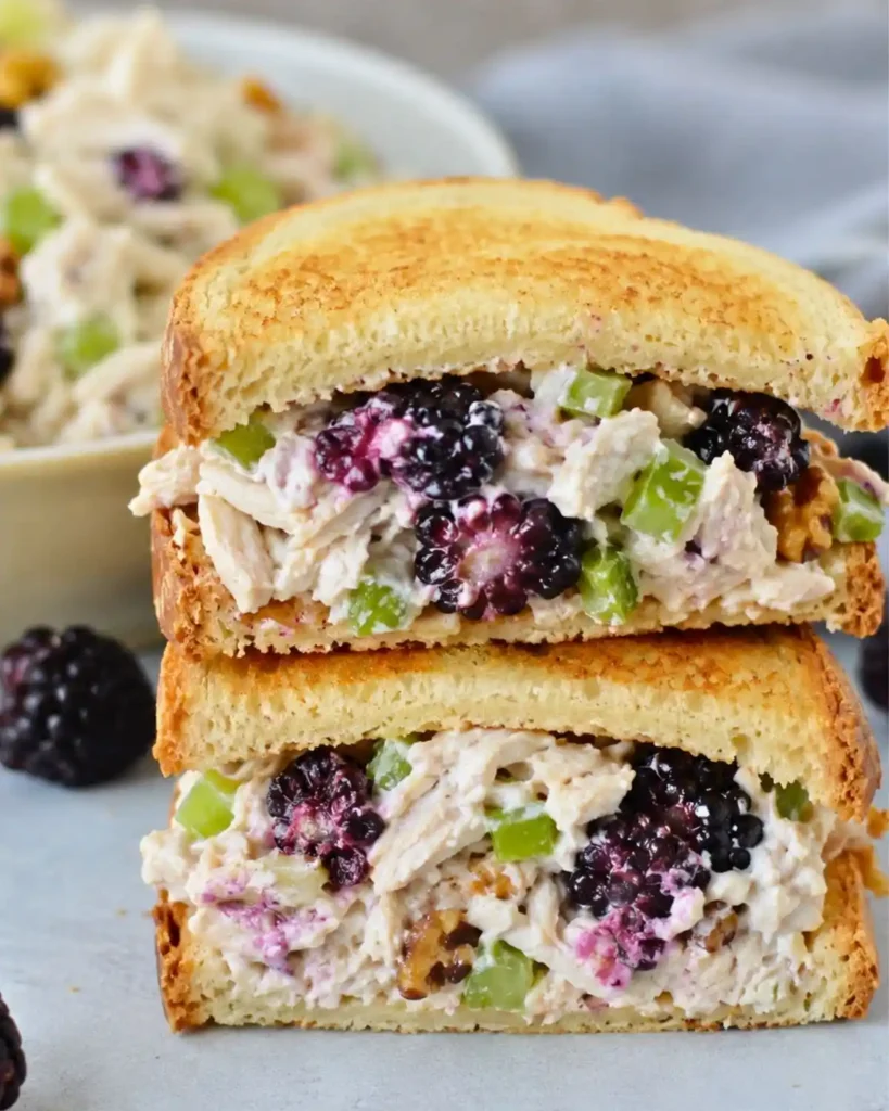 Low Carb Blackberry Cottage Cheese Chicken Salad
