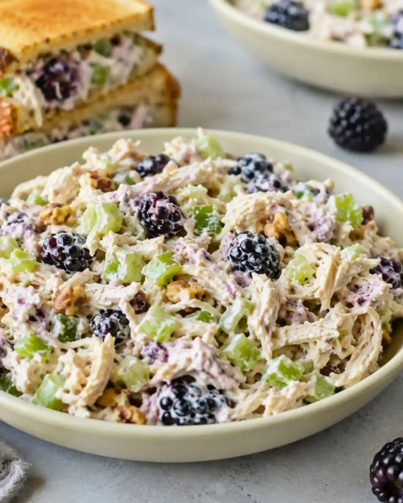 Low Carb Blackberry Cottage Cheese Chicken Salad