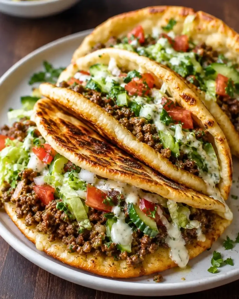 Easy Mediterranean Ground Beef Pita Pockets for Quick Dinner