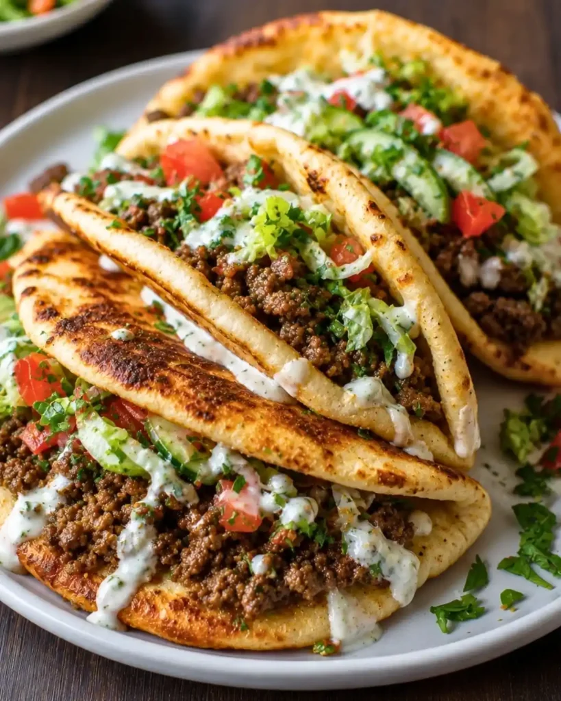 Easy Mediterranean Ground Beef Pita Pockets for Quick Dinner