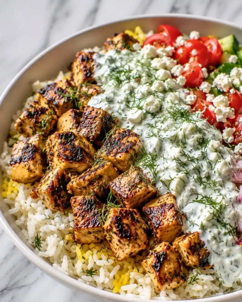 Mediterranean Lemon-Dill Chicken Bowls | High-Protein Meal Prep