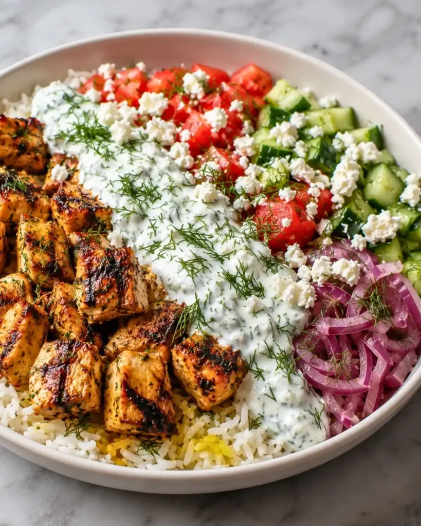Mediterranean Lemon-Dill Chicken Bowls | High-Protein Meal Prep