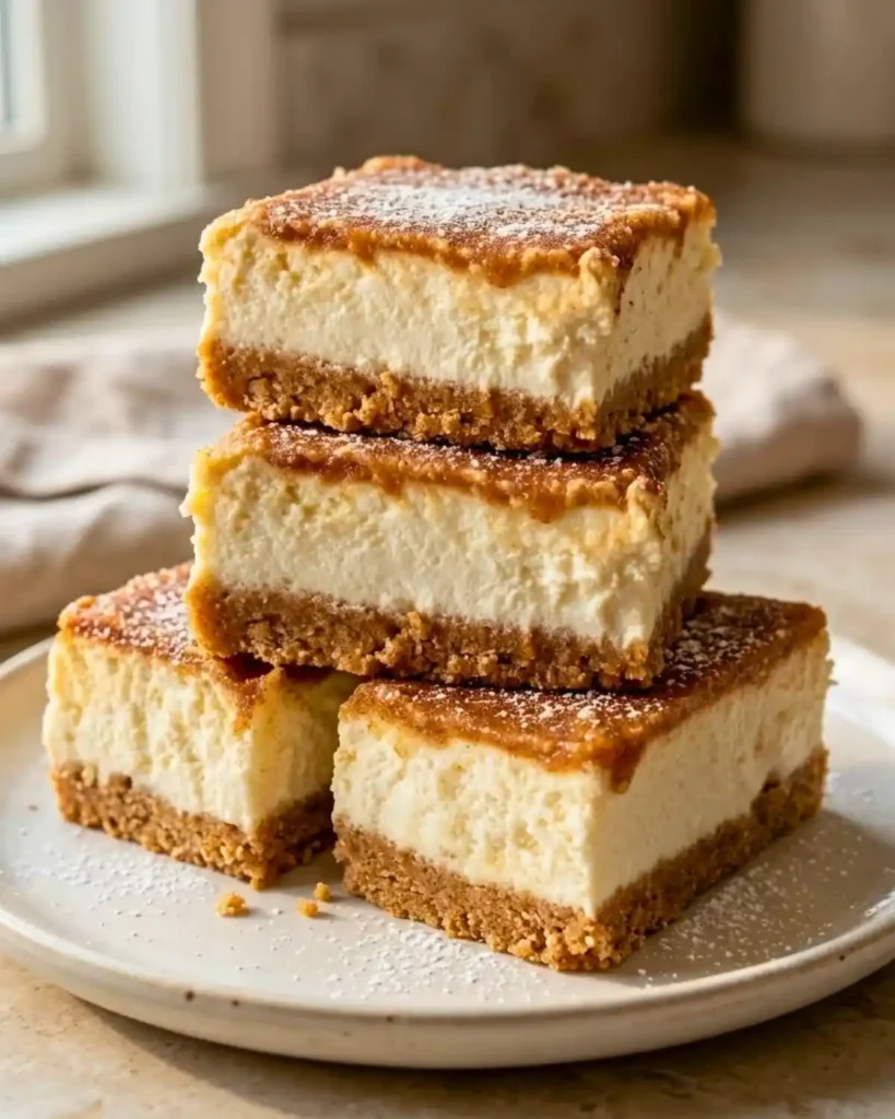 No Bake Keto Churro Cheesecake Bars