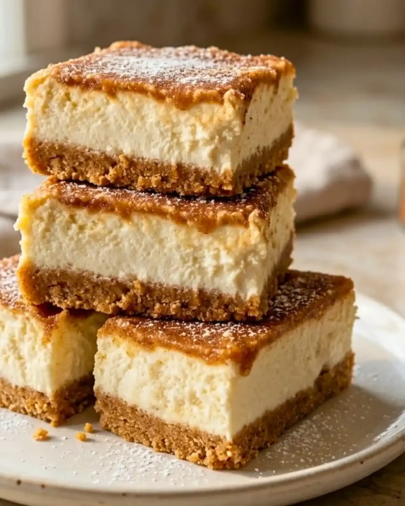 No Bake Keto Churro Cheesecake Bars