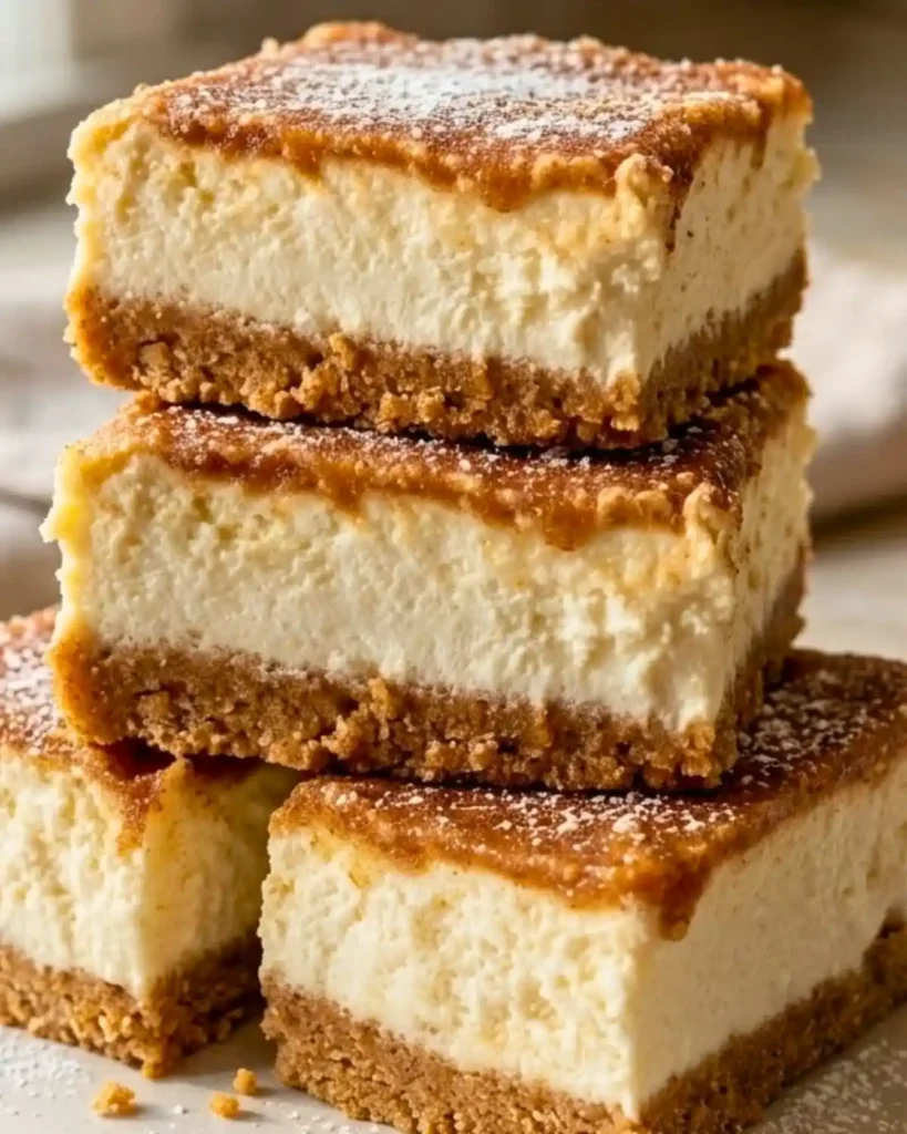No Bake Keto Churro Cheesecake Bars