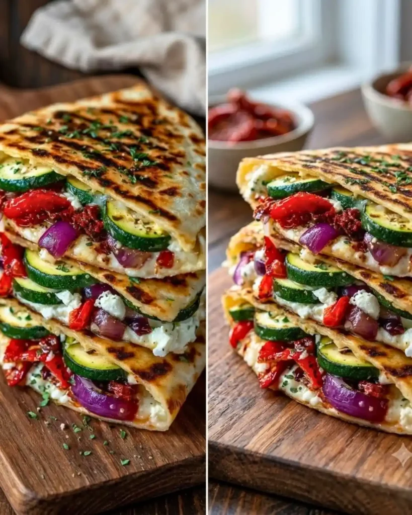 Healthy Mediterranean Veggie Quesadillas for a Quick Lunch