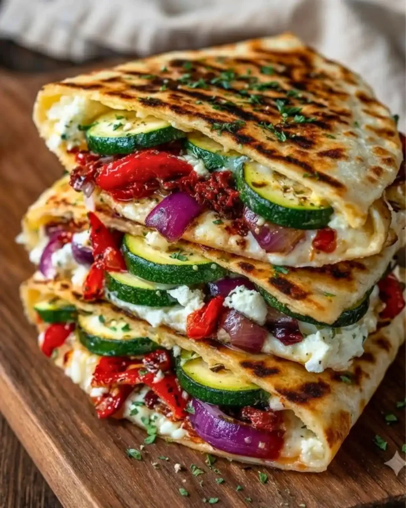 Healthy Mediterranean Veggie Quesadillas for a Quick Lunch