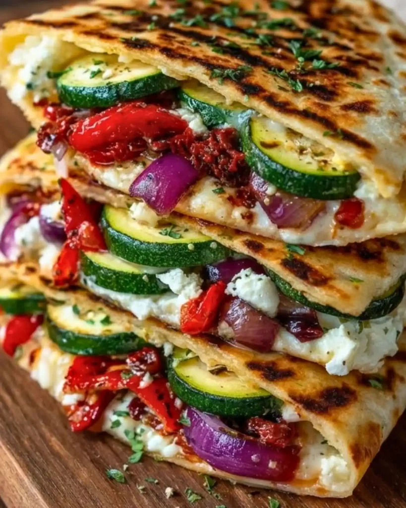 Healthy Mediterranean Veggie Quesadillas for a Quick Lunch