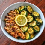 Asado Chicken with Lemon Zucchini Sauté