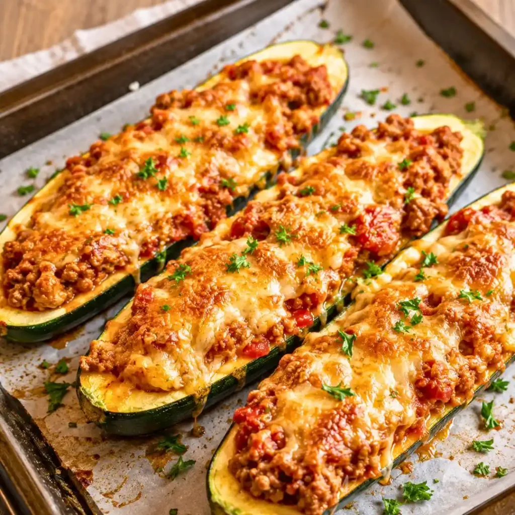 Ground Beef Zucchini Boats Recipe