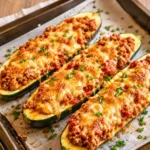 Ground Beef Zucchini Boats Recipe