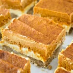 No Bake Keto Pumpkin Cheesecake Bars