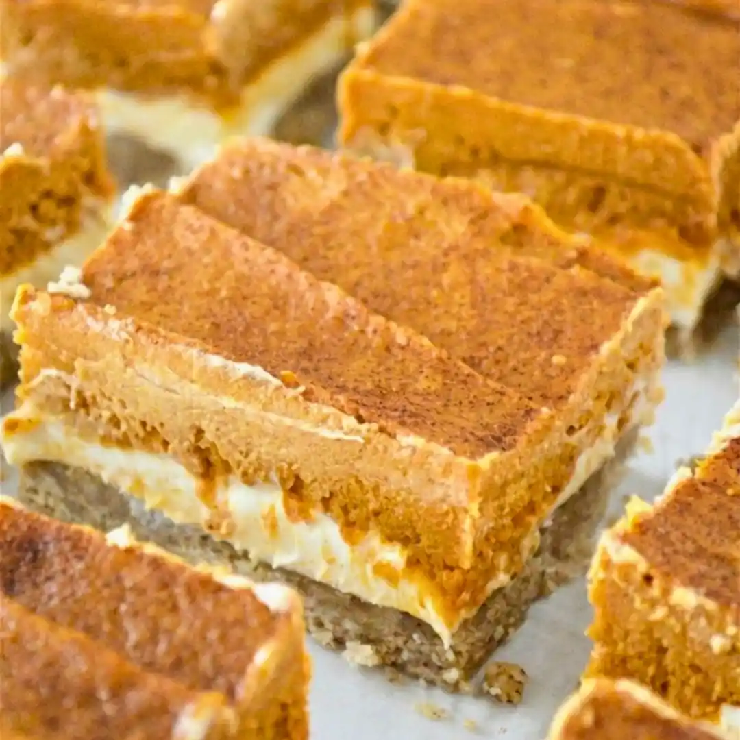 No Bake Keto Pumpkin Cheesecake Bars