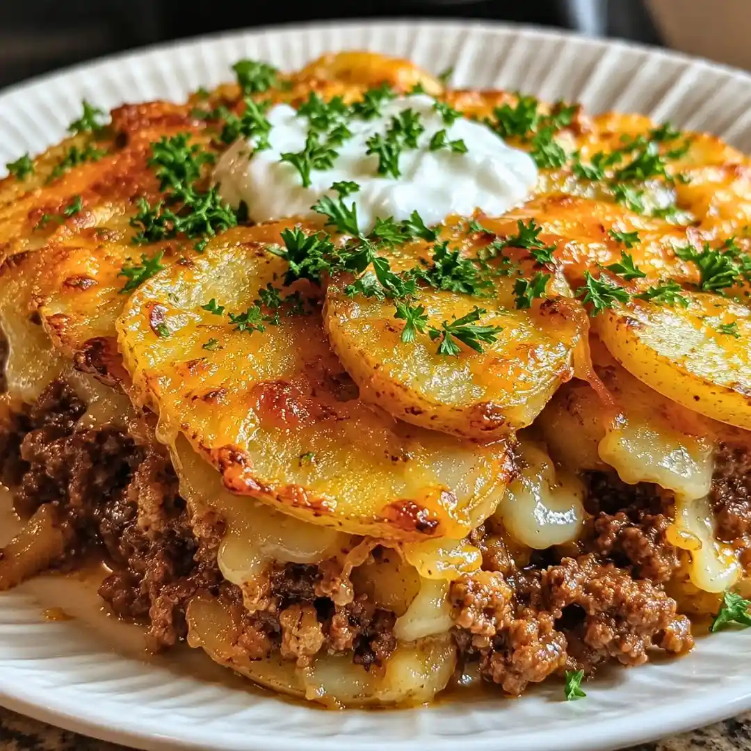 Healthy Loaded Beef and Potato Bake for Easy Family Dinner