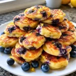 Easy 15-Minute Lemon Blueberry Cottage Cheese Pancake Bites
