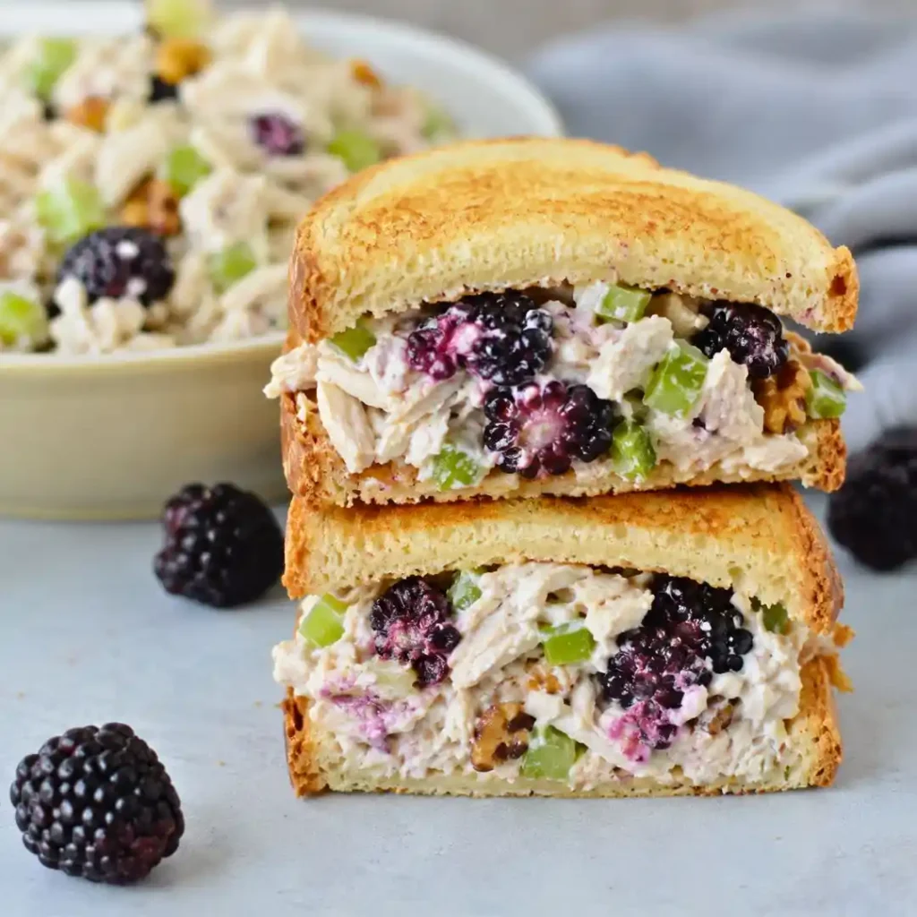 Low Carb Blackberry Cottage Cheese Chicken Salad
