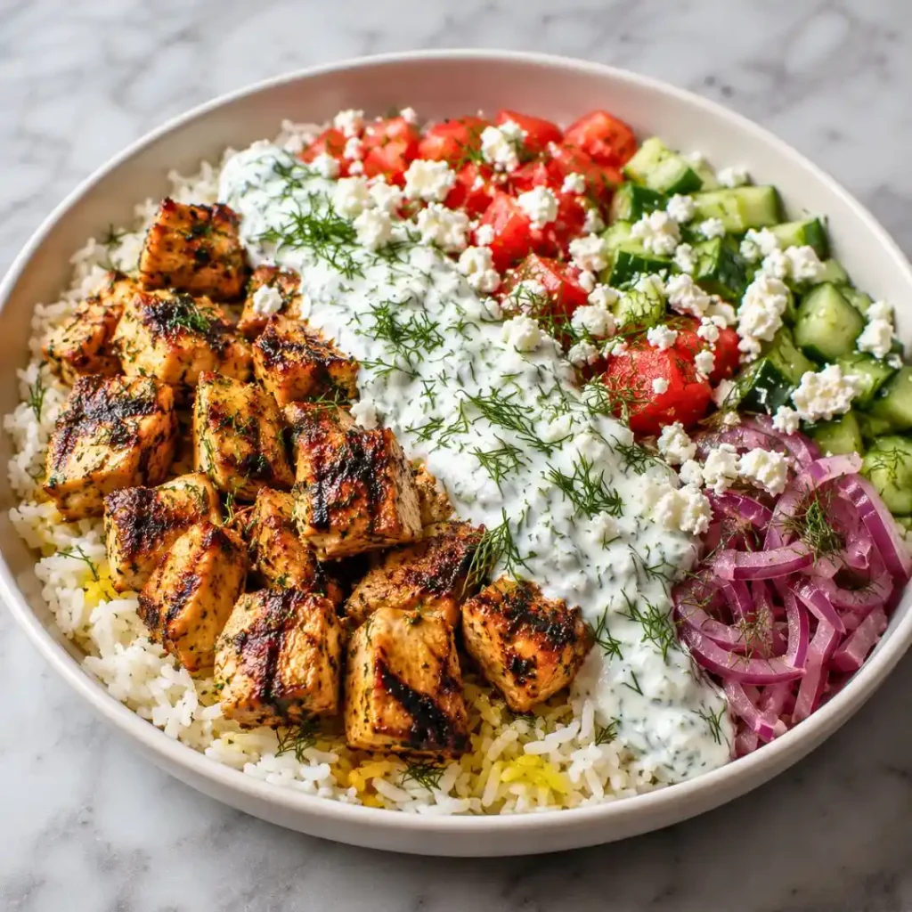 Mediterranean Lemon-Dill Chicken Bowls | High-Protein Meal Prep