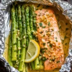 Foil Pack Grilled Salmon With Lemony Asparagus Recipe