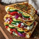 Healthy Mediterranean Veggie Quesadillas for a Quick Lunch