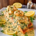 Creamy Tuscan Shrimp-Stuffed Salmon Fillets