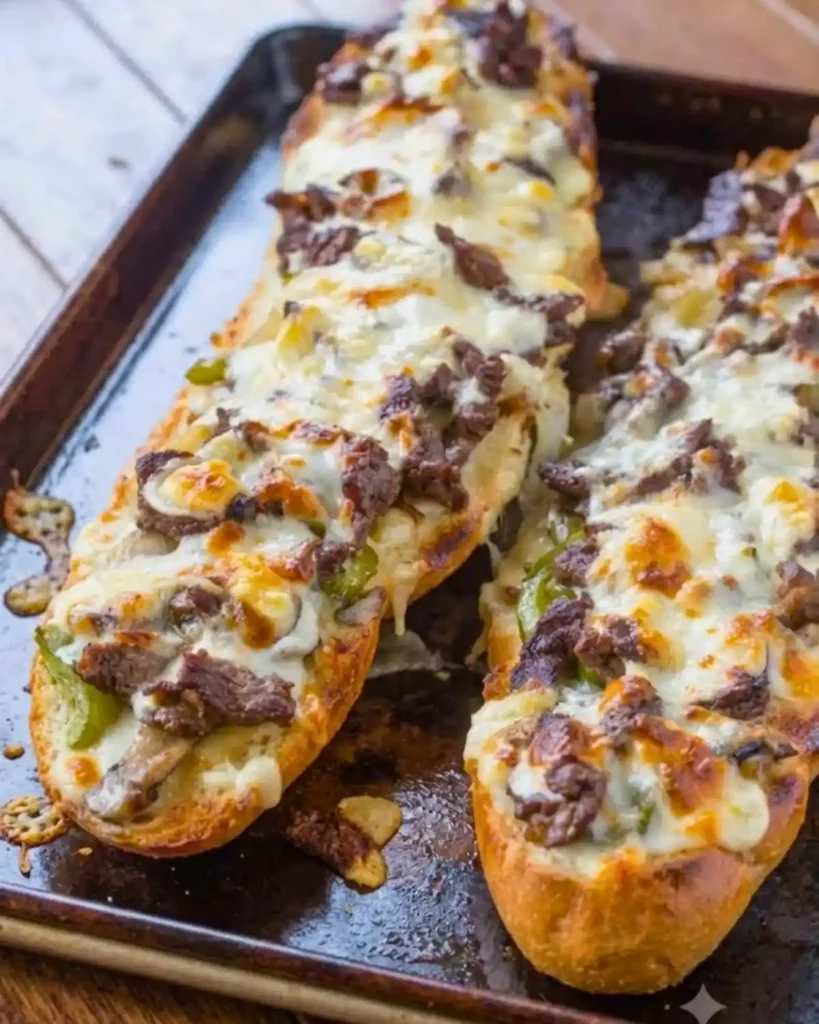 Philly Cheesesteak Cheesy Bread Recipe