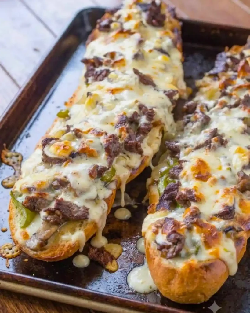 Philly Cheesesteak Cheesy Bread Recipe