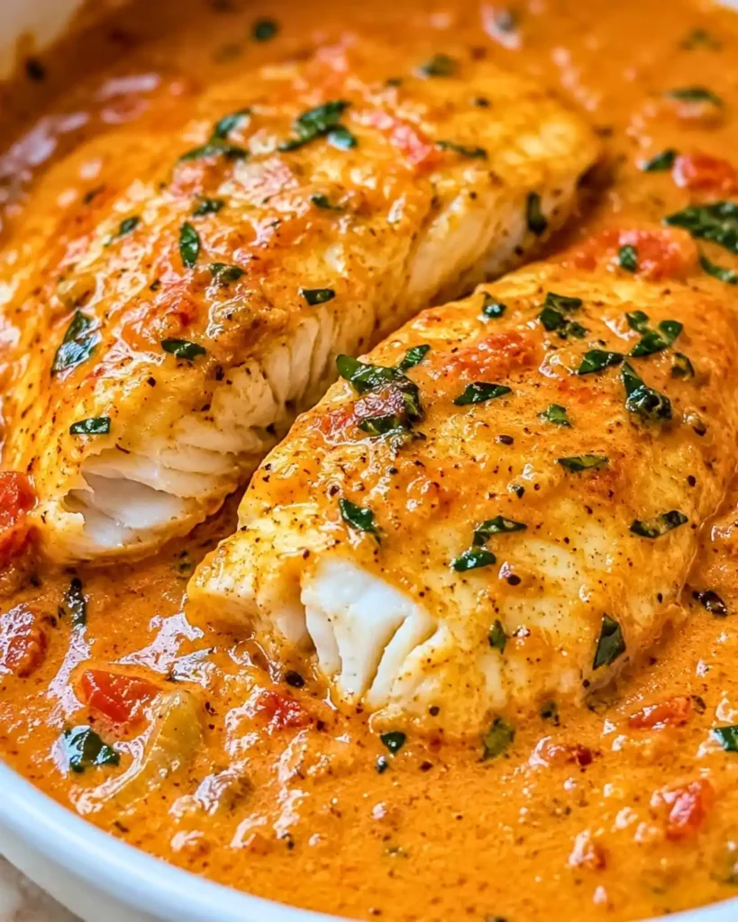 Quick Tilapia in Roasted Pepper Sauce