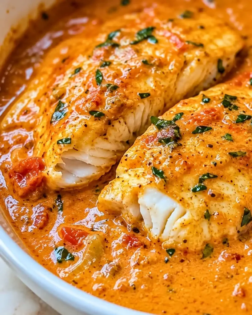 Quick Tilapia in Roasted Pepper Sauce