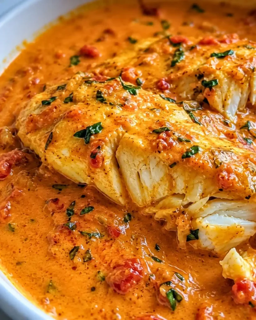 Quick Tilapia in Roasted Pepper Sauce