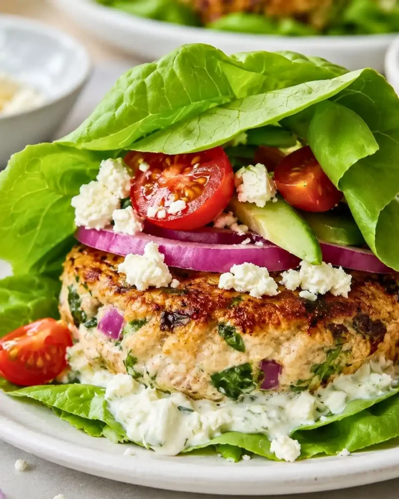 Healthy Greek Chicken Burgers