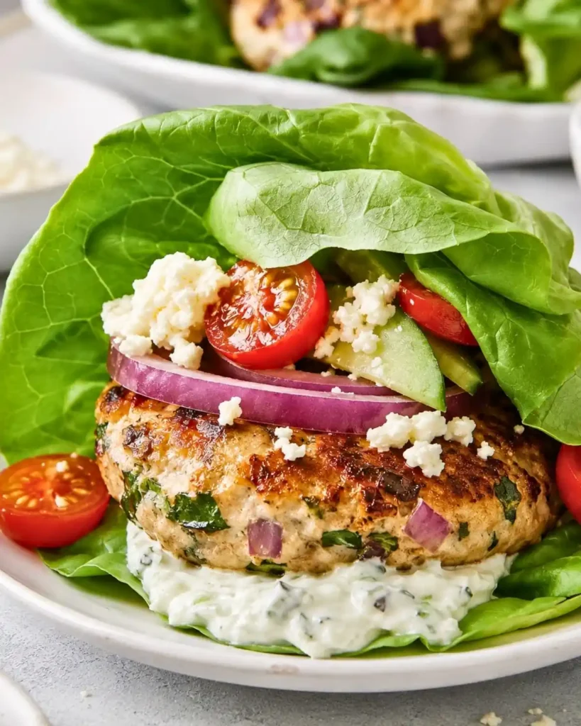 Healthy Greek Chicken Burgers