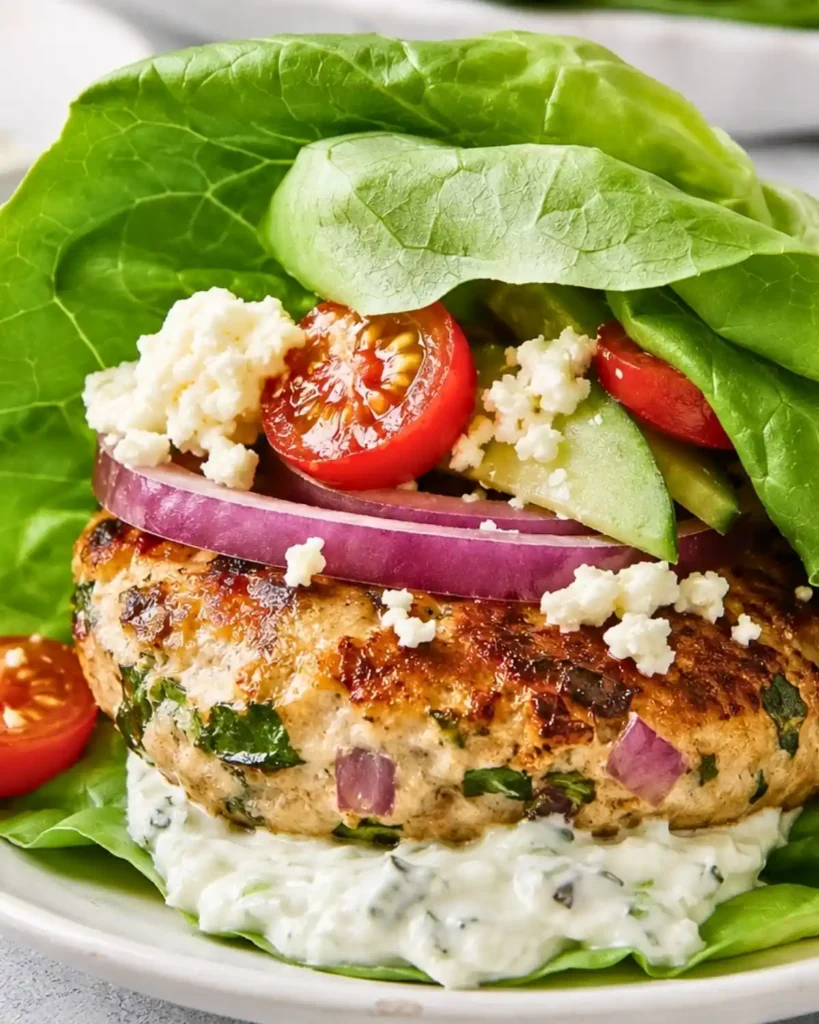 Healthy Greek Chicken Burgers