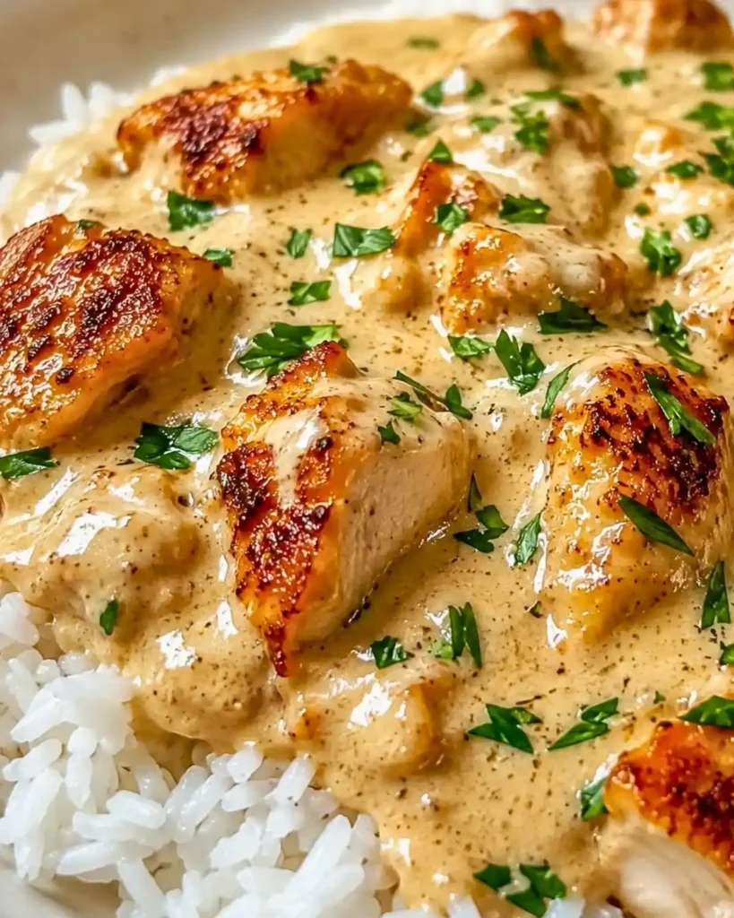 Creamy Smothered Chicken and Rice